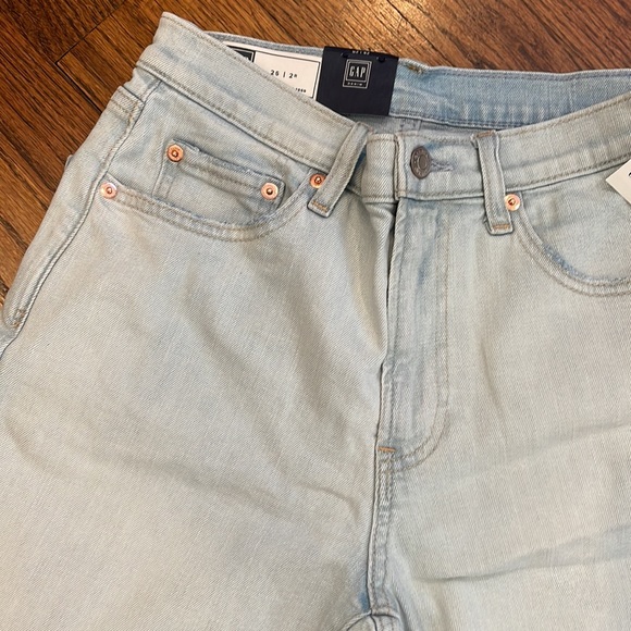 Gap Bermuda denim jean shorts relaxed light indigo wash 26 new - Picture 3 of 8